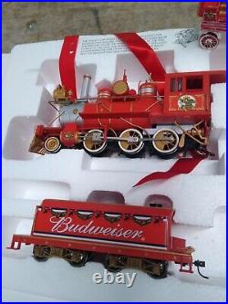 Hawthorne Village Collection Budweiser Holiday Express Train Set