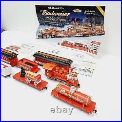 Hawthorne Village Collection Budweiser Holiday Express Train Set