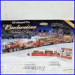 Hawthorne Village Collection Budweiser Holiday Express Train Set