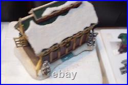 Hawthorne Village Thomas Kinkade's Christmas Train Set 9 Trains And 4 Buildings