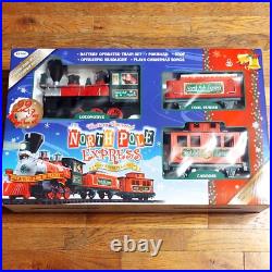 Holiday Train Set The North Pole Express Eztec Christmas Tree New Music Lights