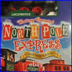 Holiday Train Set The North Pole Express Eztec Christmas Tree New Music Lights