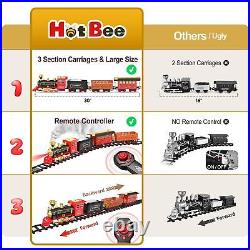 Hot Bee Train Set Christmas Train with Remote Control Train Toys for Boys w Hot Bee Train Set Christmas Train with Remote Control Train Toys for Boys w