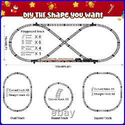 Hot Bee Train Set, Christmas Tree Train Toys with Luxury Tracks & Glowing Passen