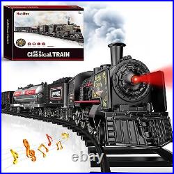 Hot Bee Train Set for Boys, Christmas Train Set withAlloy Steam Locomotive, Met