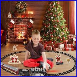 Hot Bee Train Set for Boys, Remote Control Christmas Train Sets withSteam Locomo
