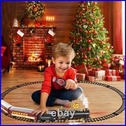 Hot Bee Train Set for Boys, Remote Control Christmas Train Sets withSteam Locomotiv