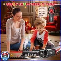 Hot Bee Train Set for Boys, Remote Control Christmas Train Sets with