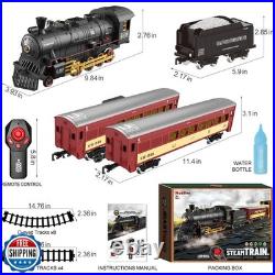 Hot Bee Train Set for Boys, Remote Control Christmas Train Sets with