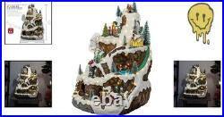 Indoor Animated Winter Wonderland Set 18in with LED Lights Music Moving Train