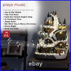 Indoor Animated Winter Wonderland Set 18in with LED Lights Music Moving Train Indoor Animated Winter Wonderland Set 18in with LED Lights Music Moving Train