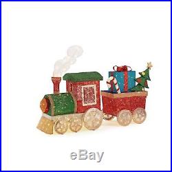 Indoor Outdoor Lighted LED Mesh Train Set Sculpture Christmas Holiday Yard Decor