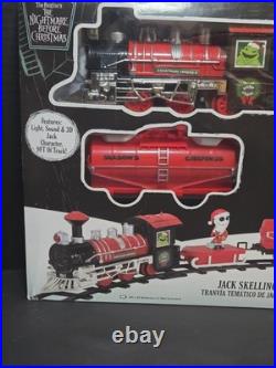 Jack Skellington Holiday Christmas Train Set, Battery Powered New In Box 12 Pc Jack Skellington Holiday Christmas Train Set, Battery Powered New In Box 12 Pc