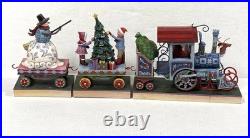 Jim Shore Heartwood Creek Christmas Train Figurine Set Hand Painted Resin