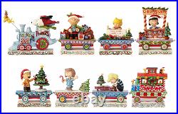 Jim Shore PEANUTS Complete 8-Piece DELUXE HOLIDAY TRAIN SET with Exclusive Sally