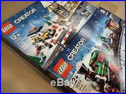 LEGO 10254 10259 Winter Holiday Train + Winter Village Station Christmas NEW