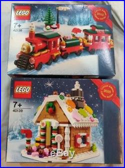 LEGO 40138 Christmas Train & 40139 Gingerbread House NEW FREE SHIPPING