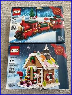 LEGO 40138 Christmas Train & 40139 Gingerbread House NEW IN BOX