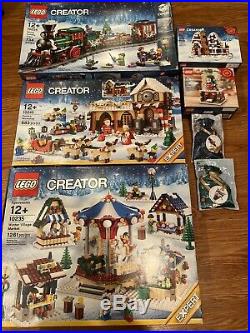 LEGO Christmas 10254 10245 10235 40337 40223 Carousel Train Snow globe + RETIRED