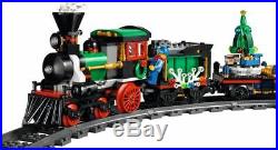 LEGO Winter Holiday Toy Train Rails New Year Christmas Construction Gift Set Box
