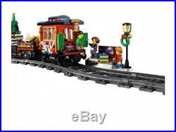 LEGO Winter Holiday Toy Train Rails New Year Christmas Construction Gift Set Box