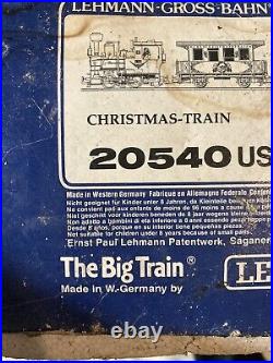 LGB 20540US G Scale Christmas Train Santa Steam Loco Set/Box, With Extra Tracks