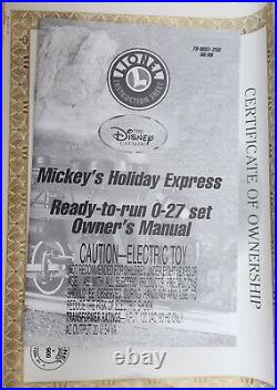 LIONEL 7-99001 Disney Mickeys Holiday Express O-Gauge Ready-To-Run Train Set