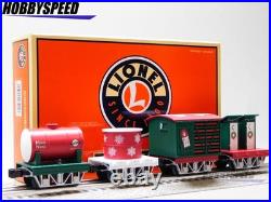 LIONEL CHRISTMAS DISCONNECT 4-PACK O GAUGE mini train car set tank 2526640 NEW