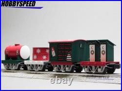 LIONEL CHRISTMAS DISCONNECT 4-PACK O GAUGE mini train car set tank 2526640 NEW