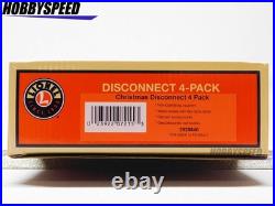 LIONEL CHRISTMAS DISCONNECT 4-PACK O GAUGE mini train car set tank 2526640 NEW