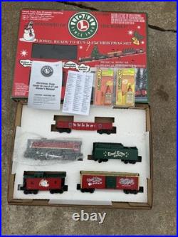 LIONEL READY TO RUN O-27 CHRISTMAS TRAIN SET 6-21944 RARE DIE-CAST METAL Complet