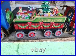 Large Wooden Christmas Express Train Set 3-Piece Christmas Display