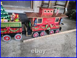 Large Wooden Christmas Express Train Set 3-Piece Christmas Display