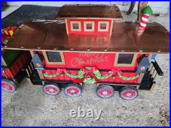 Large Wooden Christmas Express Train Set 3-Piece Christmas Display