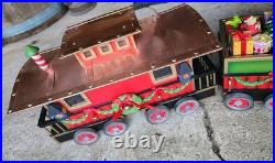 Large Wooden Christmas Express Train Set 3-Piece Christmas Display