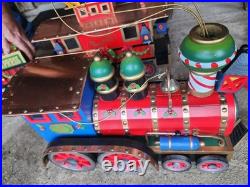 Large Wooden Christmas Express Train Set 3-Piece Christmas Display Large Wooden Christmas Express Train Set 3-Piece Christmas Display