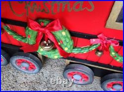 Large Wooden Christmas Express Train Set 3-Piece Christmas Display