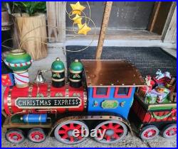 Large Wooden Christmas Express Train Set 3-Piece Christmas Display