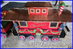 Large Wooden Christmas Express Train Set 3-Piece Christmas Display
