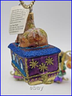 Larry Fraga A Christmas Choo Choo Ornament Set (5) Piece Train Set New