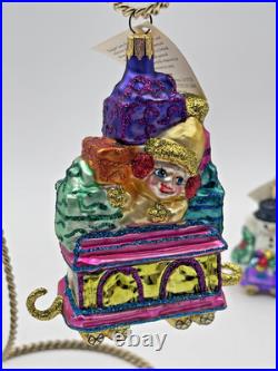 Larry Fraga A Christmas Choo Choo Ornament Set (5) Piece Train Set New