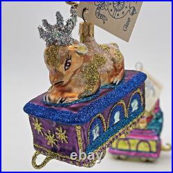 Larry Fraga Christmas Choo Choo Train Ornament Set 5pc NIB Holiday Train Set