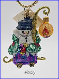 Larry Fraga Christmas Choo Choo Train Ornament Set 5pc NIB Holiday Train Set