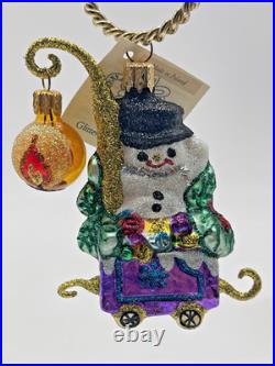 Larry Fraga Christmas Choo Choo Train Ornament Set 5pc NIB Holiday Train Set