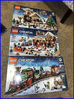 Lego Sealed Christmas Holiday Lot 10245 Santa 10249 Winter Toy Shop 10254 Train