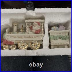 Lenox Classics Holiday Tradition Train Set of 4 Happy Holidays Christmas