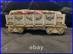 Lenox Holiday Junction 3 piece Train Set Engine, Wagon, Caboose Mint With Boxes