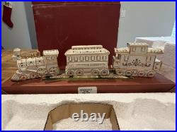 Lenox Mistletoe Park 3 Pc TRAIN SET Village Treasures 2007 IN BOX EUC