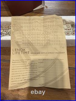 Lenox Mistletoe Park 3 Pc TRAIN SET Village Treasures 2007 IN BOX EUC