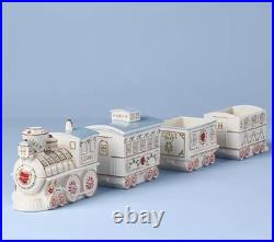 Lenox Village Christmas Porcelain Train Serving Set